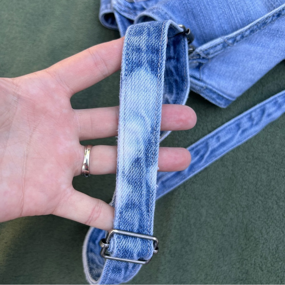 V-Neck Denim Overalls - Picture 4 of 10